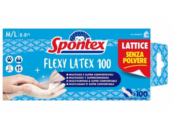 GUANTI SPONTEX FLEXY S/M x100 